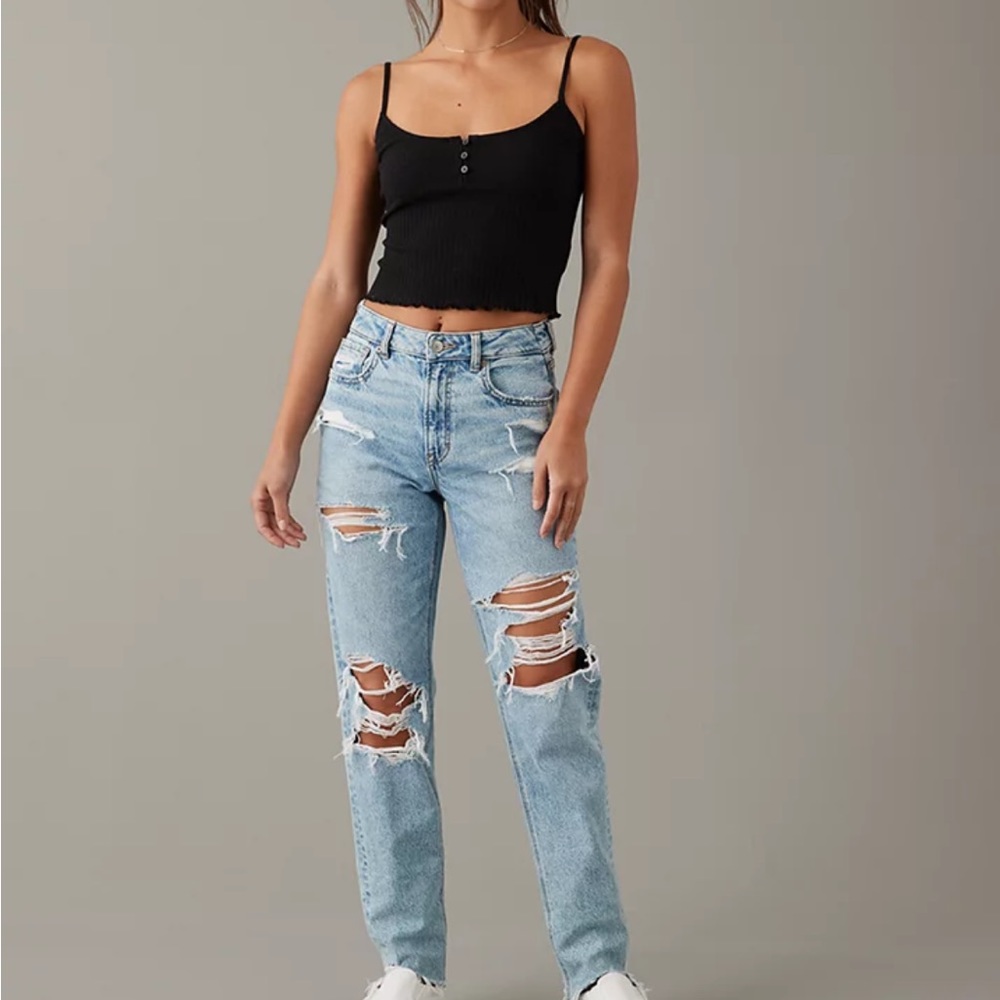 American Eagle - Curvy mom jeans - distressed